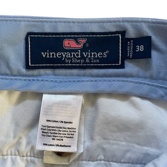 VINEYARD VINES Mens Cotton Chino Club Short Blue Size 38 - Picture 5 of 8